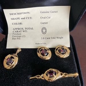 Crimson Treasure Genuine Garnet Jewelry